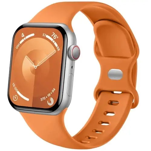 Lenrao Sport Band Compatible with Apple Watch Band 44mm 45mm 46mm 40mm 42mm 38mm 41mm 49mm, Soft Silicone Waterproof Replacement Strap for iWatch Watch Series 11 10 9 8 7 6 5 4 3 2 1 SE Ultra Women Men 