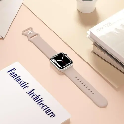 Lenrao Sport Band Compatible with Apple Watch Band 44mm 45mm 46mm 40mm 42mm 38mm 41mm 49mm, Soft Silicone Waterproof Replacement Strap for iWatch Watch Series 11 10 9 8 7 6 5 4 3 2 1 SE Ultra Women Men - 5
