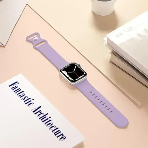 Lenrao Sport Band Apple Watch 46mm 44mm 45mm 42mm 49mm erkaklar uchun mos keladi,Silikon sozlanishi suv o'tkazmaydigan tasmali almashtirish iWatch Bands/Series 10/9/8/7/6/5/4/3/2/1 SE Ultra bilan mos keladi - 5