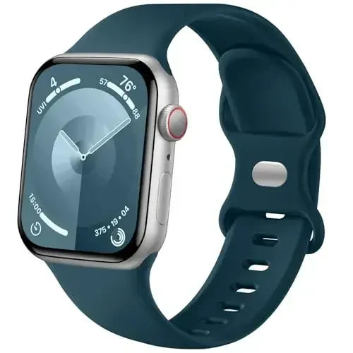 Lenrao Sport Band Apple Watch Band 44mm 45mm 46mm 40mm 42mm 38mm 41mm 49mm bilan mos keladi, Yumshoq silikon suv o'tkazmaydigan iWatch Watch Series 11 10 9 8 7 6 5 4 3 2 1 SE Ultra ayollar erkaklar uchun almashtirish tasmasi - 1