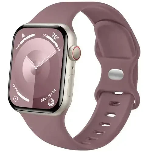 Lenrao Sport Band Apple Watch Band 44mm 45mm 46mm 40mm 42mm 38mm 41mm 49mm bilan mos, Yumshoq silikon suv o'tkazmaydigan iWatch Watch Series 11 10 9 8 7 6 5 4 3 2 1 SE Ultra ayollar erkaklar uchun almashtirish tasmasi 