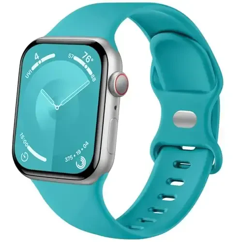 Lenrao Sport Band Apple Watch Bands 42mm 40mm 38mm 41mm ayollar uchun mos keladi,Silikon sozlanishi suv o'tkazmaydigan tasma iWatch Bands/Series 10/9/8/7/6/5/4/3/2/1 SE Ultra bilan mos keladi 