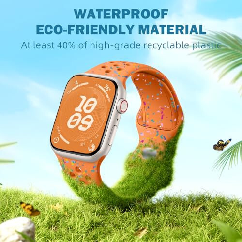 Lenrao Sport Band Compatible with Apple Watch Band 44mm 45mm 42mm 49mm 38mm 40mm 41mm for Men Women, Soft Eco-Friendly Breathable Band Compatible with Apple Watch Series 9/8/7/6/5/4/3/2/1 SE Ultra - 2