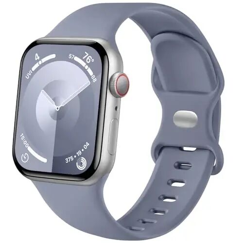 Lenrao Sport Band Compatible with Apple Watch Band for Men Women | Soft Silicone Waterproof Strap for iWatch 44mm 45mm 46mm 49mm 38mm 40mm 41mm 42mm Series 12 11 10 9 8 7 6 5 4 3 2 1 SE Ultra - Lenrao