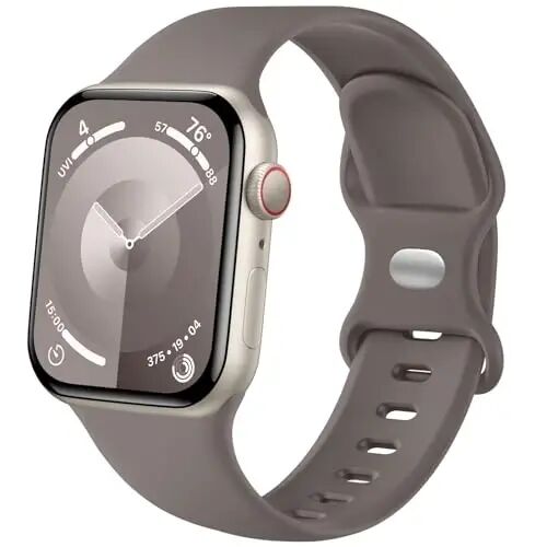 Lenrao Sport Band Compatible with Apple Watch Band for Men Women | Soft Silicone Waterproof Strap for iWatch 44mm 45mm 46mm 49mm 38mm 40mm 41mm 42mm Series 12 11 10 9 8 7 6 5 4 3 2 1 SE Ultra - Lenrao