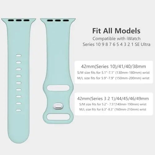Lenrao Sport Band Compatible with Apple Watch Band for Men Women | Soft Silicone Waterproof Strap for iWatch 44mm 45mm 46mm 49mm 38mm 40mm 41mm 42mm Series 12 11 10 9 8 7 6 5 4 3 2 1 SE Ultra - 5