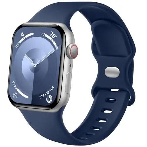 Lenrao Sport Band Compatible with Apple Watch Band for Men Women | Soft Silicone Waterproof Strap for iWatch 44mm 45mm 46mm 49mm 38mm 40mm 41mm 42mm Series 12 11 10 9 8 7 6 5 4 3 2 1 SE Ultra - Lenrao