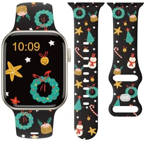 Lenrao Sport Band Compatible with Apple Watch Band for Men Women | Soft Silicone Waterproof Strap for iWatch 44mm 45mm 46mm 49mm 38mm 40mm 41mm 42mm Series 12 11 10 9 8 7 6 5 4 3 2 1 SE Ultra - 1