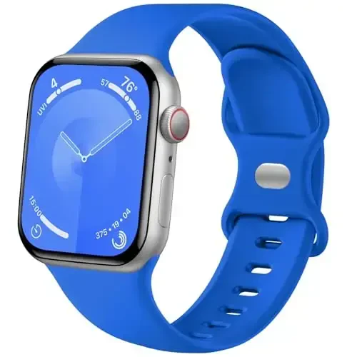 Lenrao Sport Band Совместим с Apple Watch Band 44mm 45mm 46mm 40mm 42mm 38mm 41mm 49mm, Мягкий силиконовый водонепроницаемый сменный ремешок для iWatch Watch Series 11 10 9 8 7 6 5 4 3 2 1 SE Ultra Women Men 