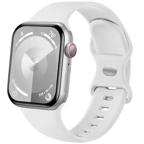 Lenrao Sport Band, совместимый с Apple Watch Band 44 мм 45 мм 46 мм 40 мм 42 мм 38 мм 41 мм 49 мм, мягкий силиконовый водонепроницаемый сменный ремешок для iWatch Watch Series 11 10 9 8 7 6 5 4 3 2 1 SE Ultra Women Men - 1