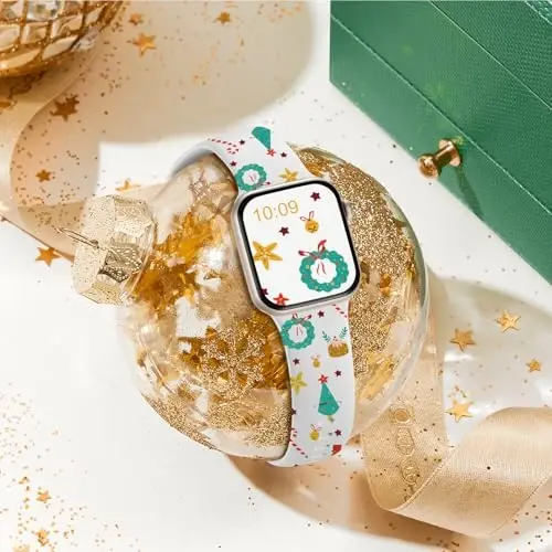 Lenrao Спортивный ремешок, совместимый с ремешком Apple Watch 44 мм 45 мм 46 мм 40 мм 42 мм 38 мм 41 мм 49 мм, мягкий силиконовый водонепроницаемый сменный ремешок для iWatch Watch Series 11 10 9 8 7 6 5 4 3 2 1 SE Ultra Женщины Мужчины - 4