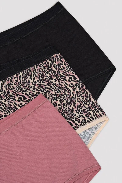 Leo Multicolor 3 Pack High Waist Slip Underwear - 5