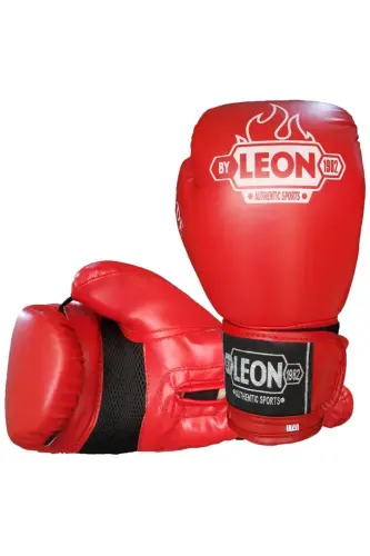 Leon Blade Training Boks, Kick Boks Ve Muay Thai Eldiveni Kırmızı - KIRMIZI - 3