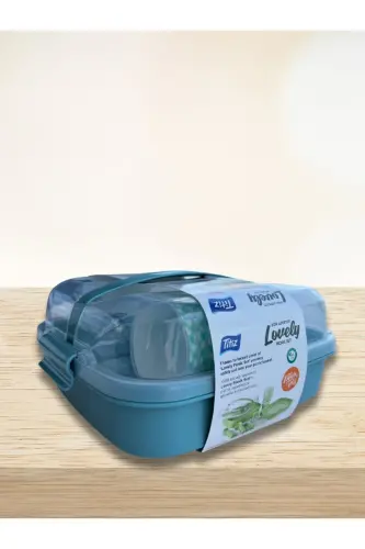 Leon Life Lovely Piknik Komplekti 6 Kishilik 32 Parça Moviy-Moviy 