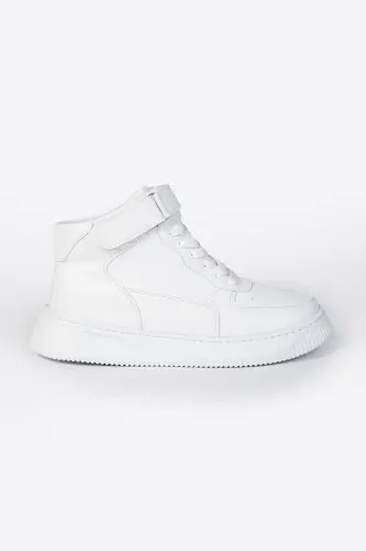 Leon01 Men's Boot Velcro-WHITE - LETOON (1)