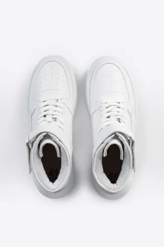 Leon01 Men's Boot Velcro-WHITE - 3