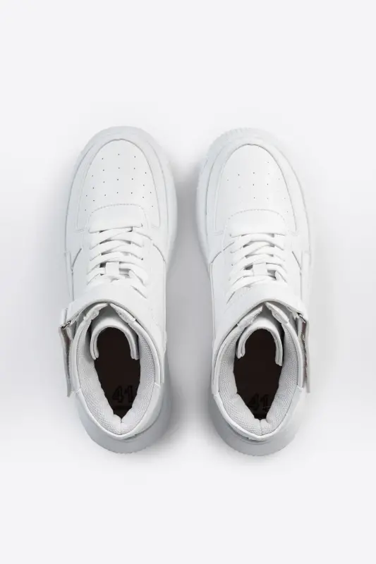 Leon01 Men's Boot Velcro-WHITE - 3