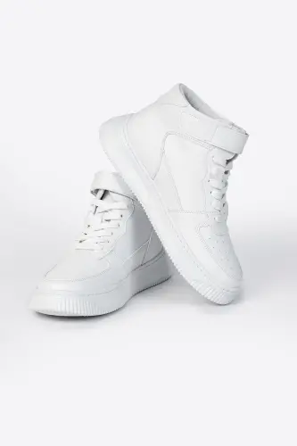 Leon01 Men's Boot Velcro-WHITE - 6