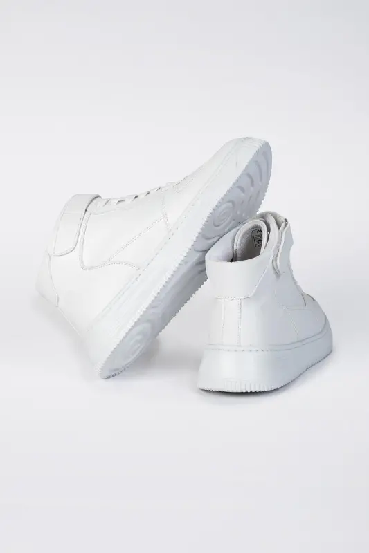 Leon01 Men's Boot Velcro-WHITE - 7