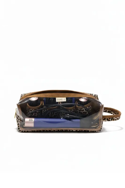 Leopar Airwrap Uyumlu ve Tüm Saç Şekillendiriniz için XL Boy Çanta Seyahat Çantası-Kahverengi12 - 3