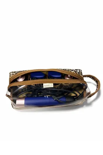 Leopar Airwrap Uyumlu ve Tüm Saç Şekillendiriniz için XL Boy Çanta Seyahat Çantası-Kahverengi12 - 1