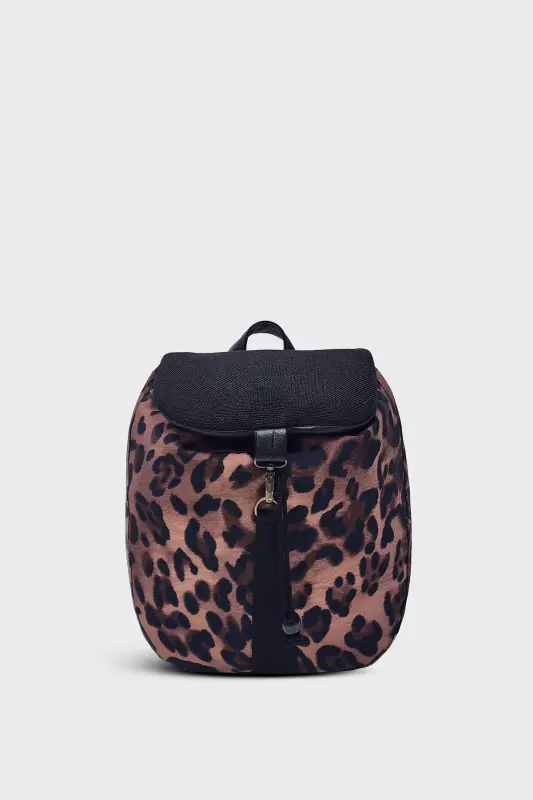 Leopar Desenli Sırt Çantası - Leopar - 1
