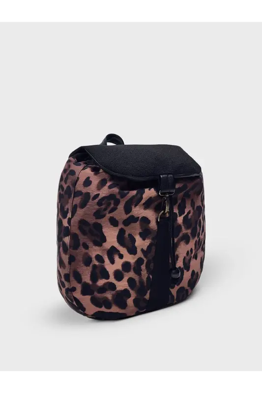 Leopar Desenli Sırt Çantası - Leopar - 4
