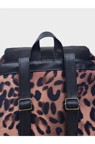 Leopar Desenli Sırt Çantası - Leopar - 5
