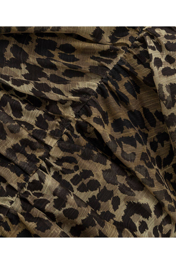 Leopard naqshli burmali ko'ylak - 4