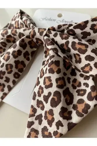Leopard Print Bow Clip-LEOPARD PRINTED - 3