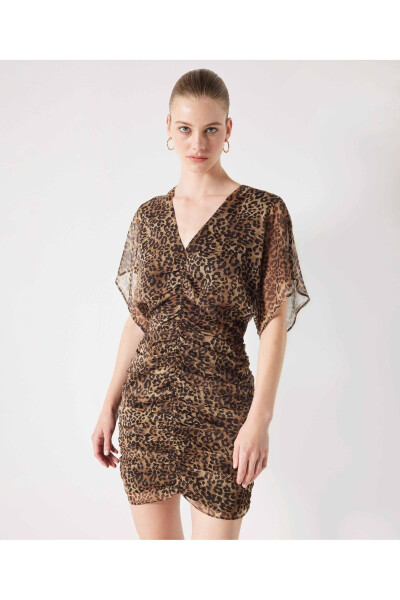 Leopard print ruched dress - 11