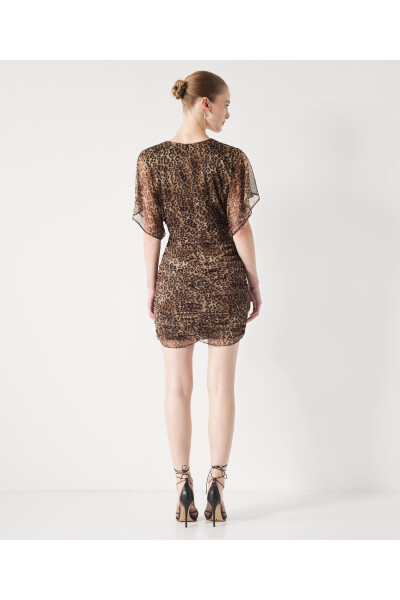 Leopard print ruched dress - 12