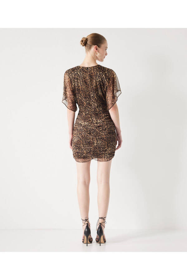 Leopard print ruched dress - 12