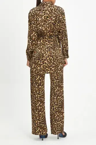 Leopard Print Shoulder Accessory Belt Lace Camel Suit 40397 - 2