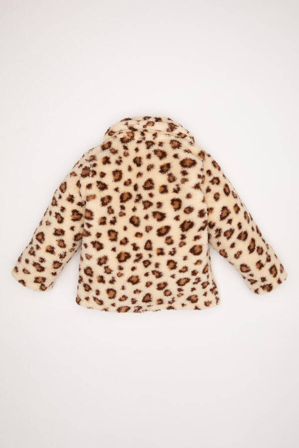 Leopard print, zippered, plush Welsoft cardigan. For baby girl. - 4