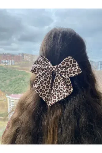 Леопардовый бант для волос - ЛЕОПАРДОВЫЙ - 6