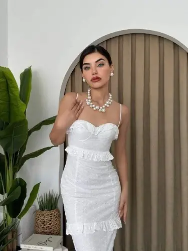 Lere Ip Askılı Elbise - 1