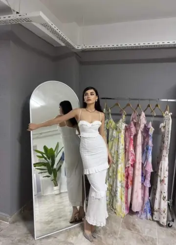 Lere Ip Askılı Elbise - 8