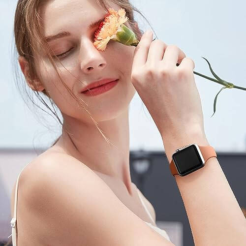 Lerobo 6'lı İnce Bant Seti, Apple Watch Band 40mm 38mm 44mm 42mm 41mm 45mm ile Uyumlu, Kadın ve Erkekler İçin, Yumuşak Silikon Su Geçirmez Spor Kayış Yedek Bileklikler iWatch Series 9 8 7 6 5 4 3 2 1 SE Ultra/Ultra2 İçin - 3