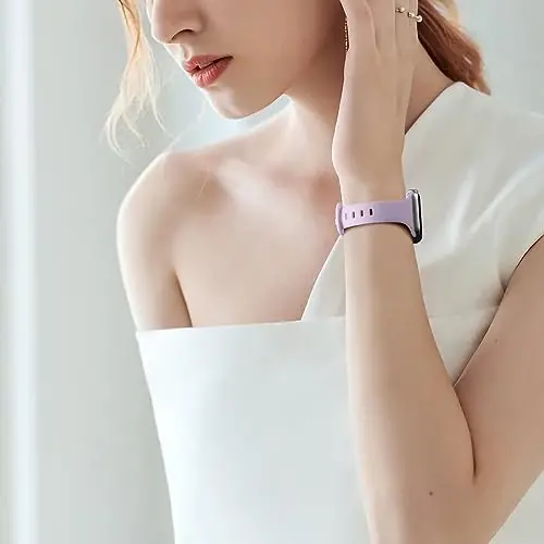 Lerobo 6 Color Pack Bands Compatible with Slim Watch Bands for Apple Watch Women 45mm 44mm 42mm 46mm, Thin Narrow Sport Strap for iWatch Apple Watch Series 11 10 9 8 7 6 5 4 SE 3 2 1 
