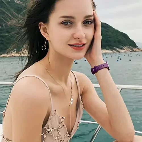 Lerobo 6 pack Silicone Slim bands Compatible for Apple Watch Band 44mm 45mm 42mm 38mm 40mm 41mm, Slim Thin Narrow Replacement Sport Strap Wristband for iWatch Series 8/7/6/5/4/3/2/1 SE Ultra Women Men - 6