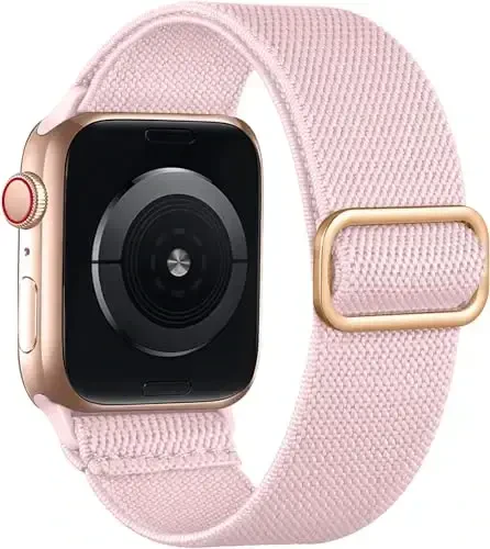 Lerobo Apple Watch Series 11 10 9 8 7 46mm 45mm 41mm Ultra SE 3 2 1 49mm Series 6 5 4 3 44mm 40mm 38mm 42mm erkaklar iWatch tasmalar ayollar cho'ziluvchan neylon yakkalik halqa sport bilaguzuk bilan mos keladigan o'ralgan tasma - LEROBO