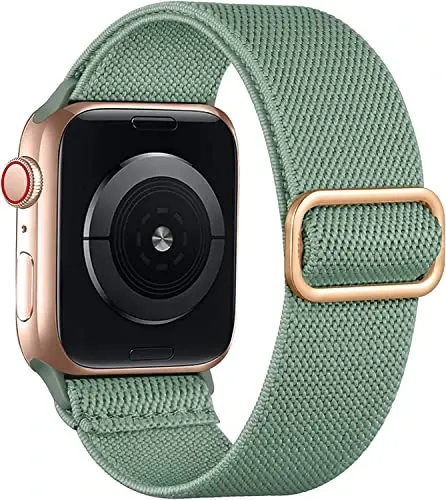 Lerobo Braided Band Compatible with Apple Watch Series 11 10 9 8 7 46mm 45mm 41mm Ultra SE 3 2 1 49mm Series 6 5 4 3 44mm 40mm 38mm 42mm Men iWatch Bands Women Stretchy Nylon Solo Loop Sport Strap - 1