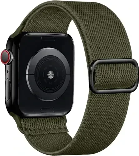 Lerobo Braided Band Apple Watch Series 11 10 9 8 7 46mm 45mm 41mm Ultra SE 3 2 1 49mm Series 6 5 4 3 44mm 40mm 38mm 42mm Men iWatch Bands Women Stretchy Nylon Solo Loop Sport Strap bilan mos keladi 