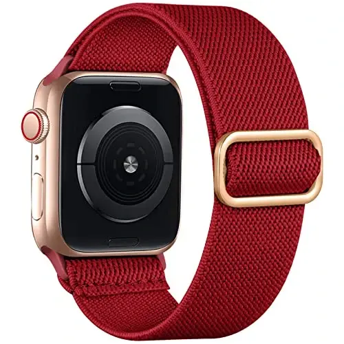 Lerobo Braided Band Compatible with Apple Watch Series 11 10 9 8 7 46mm 45mm 41mm Ultra SE 3 2 1 49mm Series 6 5 4 3 44mm 40mm 38mm 42mm Men iWatch Bands Women Stretchy Nylon Solo Loop Sport Strap - LEROBO