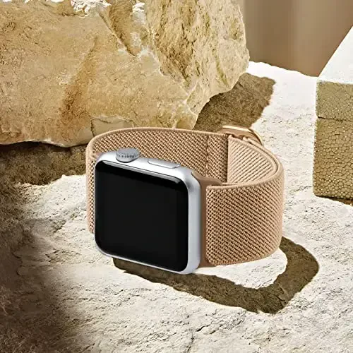 Lerobo Braided Band Compatible with Apple Watch Series 11 10 9 8 7 46mm 45mm 41mm Ultra SE 3 2 1 49mm Series 6 5 4 3 44mm 40mm 38mm 42mm Men iWatch Bands Women Stretchy Nylon Solo Loop Sport Strap - 5