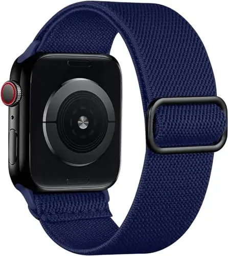 Lerobo Braided Band Compatible with Apple Watch Series 11 10 9 8 7 46mm 45mm 41mm Ultra SE 3 2 1 49mm Series 6 5 4 3 44mm 40mm 38mm 42mm Men iWatch Bands Women Stretchy Nylon Solo Loop Sport Strap 