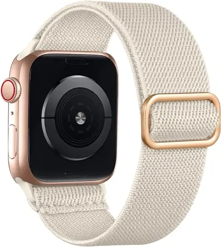 Lerobo Braided Band Compatible with Apple Watch Series 11 10 9 8 7 46mm 45mm 41mm Ultra SE 3 2 1 49mm Series 6 5 4 3 44mm 40mm 38mm 42mm Men iWatch Bands Women Stretchy Nylon Solo Loop Sport Strap - 1