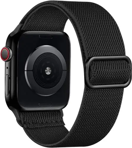 Lerobo Braided Band Compatible with Apple Watch Series 11 10 9 8 7 46mm 45mm 41mm Ultra SE 3 2 1 49mm Series 6 5 4 3 44mm 40mm 38mm 42mm Men iWatch Bands Women Stretchy Nylon Solo Loop Sport Strap - 1