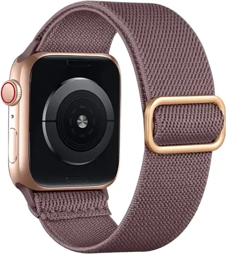 Lerobo Braided Band Compatible with Apple Watch Series 11 10 9 8 7 46mm 45mm 41mm Ultra SE 3 2 1 49mm Series 6 5 4 3 44mm 40mm 38mm 42mm Men iWatch Bands Women Stretchy Nylon Solo Loop Sport Strap - 1